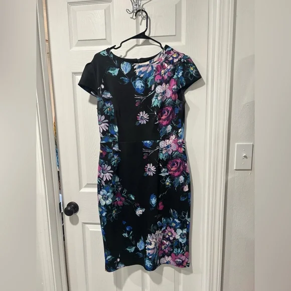 Betsey Johnson | Dresses | Betsey Johnson Blue And Pink Asymmetrical Sheath  Dress